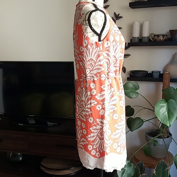 Ann‎ Taylor LOFT Orange Paisley Dress - Picture 4 of 10